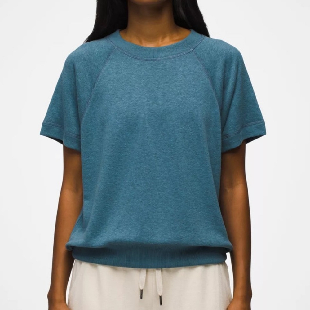 Prana Cozy Up Wandery Terry Fleece Short Sleeve Sweatshirt/T-Shirt